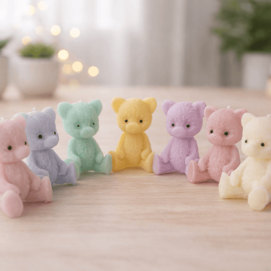 Tiny Teddy Scented Candles for Gifts, Relaxation & Cozy Home Decor - Love & Flames