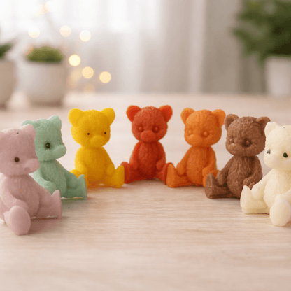 Tiny Teddy Scented Candles for Gifts, Relaxation & Cozy Home Decor - Love & Flames