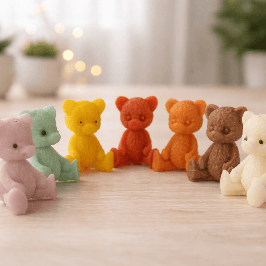 Tiny Teddy Scented Candles for Gifts, Relaxation & Cozy Home Decor - Love & Flames