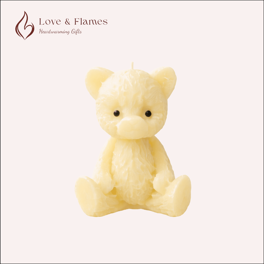 Tiny Teddy Scented Candles for Gifts, Relaxation & Cozy Home Decor - Love & Flames