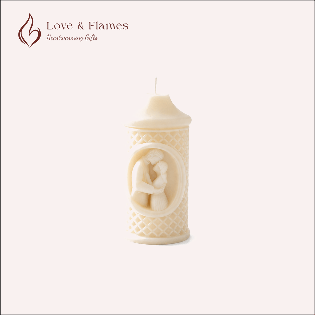 Two Souls Lovers Scented Candle Color Yellow Lemon & Fragrance Jasmine - Love & Flames