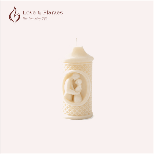 Two Souls Lovers Scented Candle Color Yellow Lemon & Fragrance Jasmine - Love & Flames