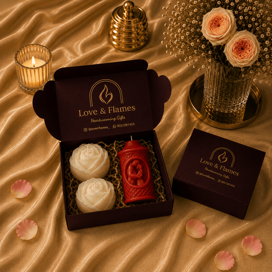 Two Souls Luxury Scented Candle Gift Box - Love & Flames