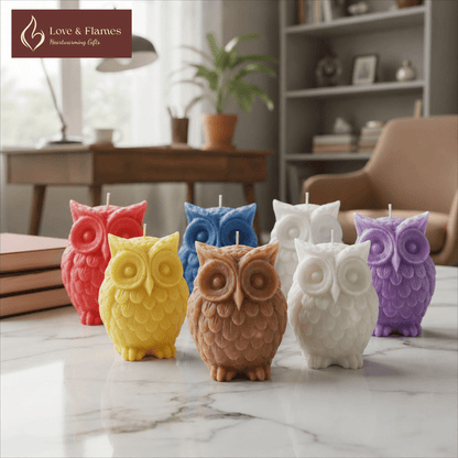 Wise Owl Scented Candles for Home Décor, Gifts & Relaxation - Love & Flames